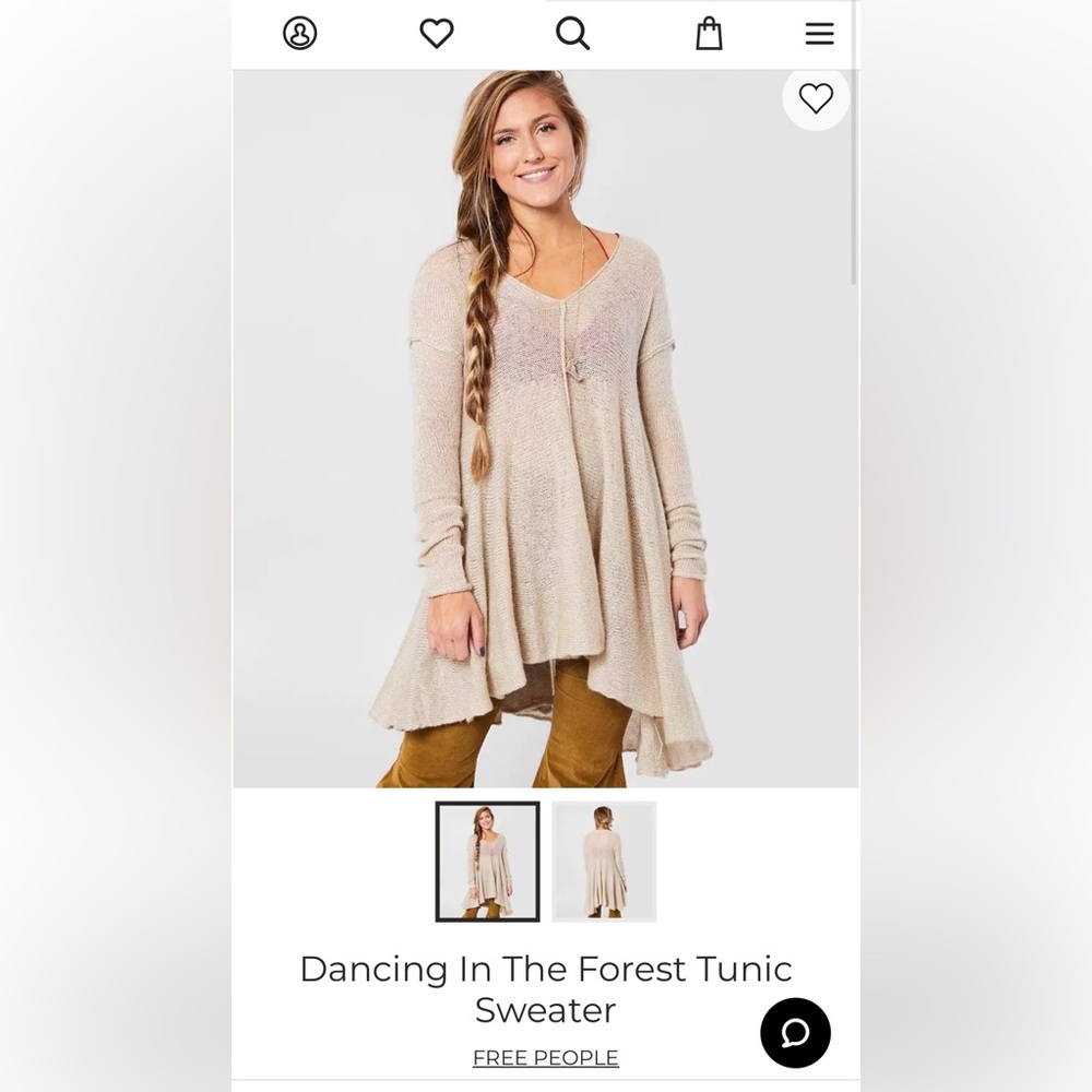 Free people dancing in the forest tunic sweater